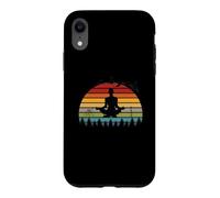 Instructeurs de Yoga Amusants et rétro au Motif Coucher de Soleil Coque pour iPhone XR