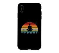 Instructeurs de Yoga Amusants et rétro au Motif Coucher de Soleil Coque pour iPhone XS Max