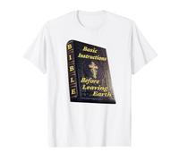 Instructions de Base de la Bible Avant de Quitter la Terre Foi Religion T-Shirt Graphique avec Valeur