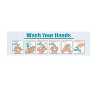 Instructions De Cartel Lavage Des Mains - Cartel Avec Isstruzioni Par Lavaggio, Guida Al Lavaggio Delle Mani | Guide De Lavage Des Mains Avec Finition Mate Pour Salle De Bain, Restaurant De Cuisine D