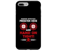 Instructions passagers : Appuyez sur Em Here Funny Motorcycle Biker Coque pour iPhone 7 Plus/8 Plus