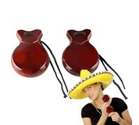 Instrument À Percussion - Castagnettes À Doigts 2 Pièces | Castagnettes En Bois | Pour Les, Jouet Musical Amusant À Percussion Manuelle Espagnole, Idéal Pour Les Soirées À Thème Pourr,