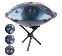 Instrument À Percussion En Acier De Tambour À Main - 22 Pouces Steel Tongue Drum 432 Hz/440 Hz Pour La Guérison Sonore, La Méditation Et Le Yoga, 9/10/12 Notes Harmonic Tambour À Main(BLUE-10 NOTES,43