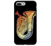Instrument à vent Tuba Sketch Vintage Look Coque pour iPhone 7 Plus/8 Plus