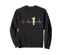 Instrument à Vent Vintage Flutiste Heartbeat Flute Lover Sweatshirt
