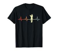 Instrument à Vent Vintage Flutiste Heartbeat Flute Lover T-Shirt