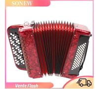 Instrument accordéon, accordéon 62 touches avec 60 boutons de basse, sac à dos et sangles pour débutant à professionnel
