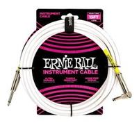 Instrument Cable Ernie Ball 4.5M Jack Mono Male Vers Jack Mono Male Coude Blanc Câbles jack / instrument