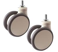 Instrument Casters Whith Double Wheels Super Sound-Off Soft Wheel Tread with Bearings 2Pcs Casters(No Brake X2,5 inch)