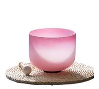 Instrument de bol chantant en cristal couleur bonbon 8 pouces for une relaxation profonde guérison sonore Bol chantant en cristal(432Hz Note C)