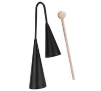 Instrument De Cloche Latin Agogo - Percussion Portative Bicolore, Ensemble De Cloches Avec Bâton De Batteur En Bois, Outil De Musique Rythmique Portable Pour Les Fêtes, Festivals, Les Réunions De