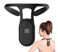 Instrument de cou apaisant lymphatique à ultrasons, appareil de façonnage du corps, instrument portable pour façonner le cou, masseur cervical électrique (Noir)