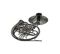 Instrument De Cuivre À Cor Français Cor Français À Deux Rangées En Tonalité De Si Bémol À Fa Noir Finition Nickel