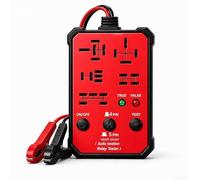 Instrument de diagnostic professionnel 12 V 24 V avec lumières d'état intégrées et prise polyvalente pour les tests électriques de véhicules lourds Noir (rouge)