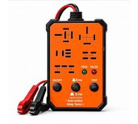 Instrument de diagnostic professionnel 12 V 24 V avec lumières d'état intégrées et prise polyvalente pour les tests électriques de véhicules lourds Noir (orange)