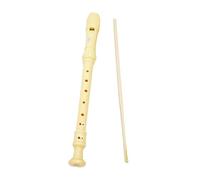 Instrument de flûte à bec soprano à 8 trous avec tige de nettoyage, clarinette flûte à bec soprano professionnelle en résine ABS pour débutant (Blanche)