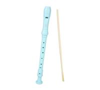 Instrument de flûte à bec soprano à 8 trous avec tige de nettoyage, clarinette flûte à bec soprano professionnelle en résine ABS pour débutant (Bleue)