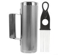 Instrument de Guiro en métal, Shaker Guira en acier inoxydable, instrument de percussion latine avec grattoirs pour performance en direct (7,6 cm, 20,3 cm)