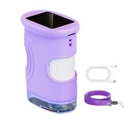 Instrument de laboratoire pour enfants avec grossissement 1000x, structure de concentration manuelle, batterie 600 mAh, 8 approches LED, outil de découverte scientifique, instrument de poche pour