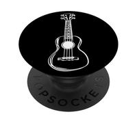 Instrument de Luth Ukulele One Line Drawing PopSockets PopGrip Adhésif