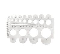 Instrument de mesure de ceinture en acier inoxydable avec trou rond pour fabrication de courroie, outil de marquage clair, instrument de mesure de haute précision