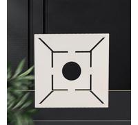 Instrument de mesure spécialisé avec géométrie florale pour alignement des canalisations de sol dans les constructions modernes de salle de bain et de douche (20 x 20 cm)