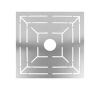 Instrument de mesure spécialisé avec géométrie florale pour alignement des canalisations de sol dans les constructions modernes de salle de bains et de douche (30 x 30 cm)