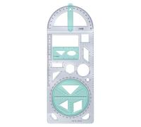 Instrument de mesure, support d'apprentissage des mathématiques créatives Ligne de dessin géométrique, règle de rédaction flexible et modèles de règle géométrique Dessin de d