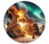 Instrument de Musique 1000 Pièces Puzzle Circulaire Peinture Artistique créative Puzzle Adulte pour Enfants Jeux De Défi Uniques Jeu D'Intelligence Cadeaux 1000pcs (67.5x67.5cm)