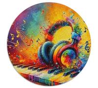 Instrument de Musique 1000 Pièces Puzzle Circulaire Peinture Artistique créative Puzzles Classiques Jeu Cadeau Unique Jeu D'Intelligence De l'art De La Décoration Moderne 1000pcs (67.5x67.5cm)