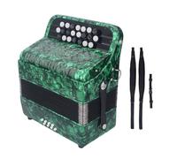 Instrument de musique accordéon PolyGen avec touches antidérapantes pour joueurs et interprètes, offre des sons riches, 22 touches 8 basses avec sac de transport (Green)