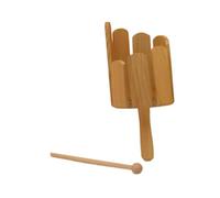 Instrument de musique destiné aux enfants, percussion en bois naturel, multi-tubes à huit sons, adapté à l'éveil musical, avec maillet inclus, idéal pour l'école et les groupes.