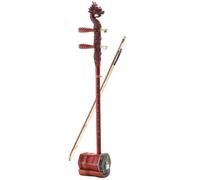 Instrument de musique ethnique traditionnel Erhu à 2 cordes | Tête incrustée d'ébène, méticuleusement fabriquée à la main et savamment polie.(A-Copper)