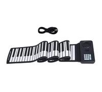 Instrument de musique portable à 88 enroulables - Clavier de piano électronique portable pliable pour débutants - Multifonction