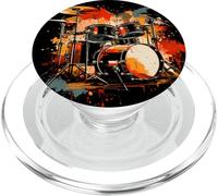 Instrument de Musique Retro Drum Set PopSockets PopGrip pour MagSafe