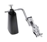Instrument de percussion avec cloche de vache de 15,2 cm - Finition noire - Pour batterie avec support de serrage