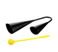Instrument de percussion avec structure double oreille en forme de vache pour enfants débutants Agogo Bells hochet latin