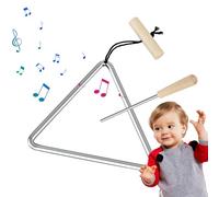 Instrument de percussion en acier - Instrument de musique portable en acier - Batte de cloche à percussion portable pour enfants