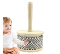 Instrument de percussion manuel, avec cylindre à perles, cabassa, shaker, avec manche en bois, instruments pour adultes et