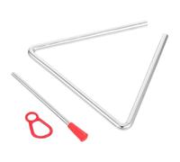 Instrument de percussion musical triangle, Triangles de percussion à main pack 5 taille 15,5x14x0,8 cm métal