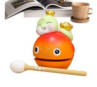 Instrument de percussion pour poissons, instrument de musique pour poissons - Drum Zen traditionnel | Mokugyo Fish Nouvel An Verrouillage Zen Méditation Instrument de percussion pour Yoga