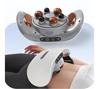 Instrument de pétrissage du ventre, masseur abdominal à rotation automatique avec pierre Bianstone naturelle de 35 mm, 3 niveaux de force réglables et fonction de compression à chaud, pétrissage
