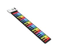 Instrument De Piano Électronique Piano Électronique Portable Pliable À 49 Touches Couleur Arc En Ciel Idéal Pour Les Débutants Et Les Adultes