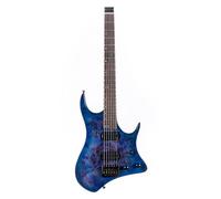 Instrument De Pratique De Jazz De Guitare Électrique Sans Tête Colorée Guitare Électrique(Blue)