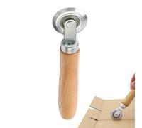Instrument de réparation en - Rouleaux de barrière rétractables comprenant poignée en bois, aide amateur artisanal roue à pression | Gadget pour feuille laminée carton nervuré extraction de