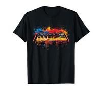 Instrument de synthétiseur sur synthétiseur peint coloré T-Shirt