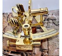Sextant nautique de 10,2 cm en laiton massif Instrument de travail astrolabe maritime Cadeau pour navires