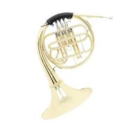 Instrument En Laiton Plaqué Or À Trois Clés En Si Bémol Double Rangée De Cor Français Comprenant Un Étui Et Un Embouchure. Cor D'harmonie Professionnel