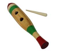 Instrument Guiro en forme de poisson, mini jouet en bois, instrument de percussion latine avec bâtons de rythme pour l'apprentissage précoce éducatif (25cm / 9.8in)