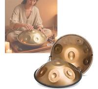 Instrument Handpan 432Hz 9/10/12 Notes - Steel Tongue Drum De 56cm Ensemble De Tambour À Main Avec Support Hang Drums Pour La Guérison Sonore(Noir,9)